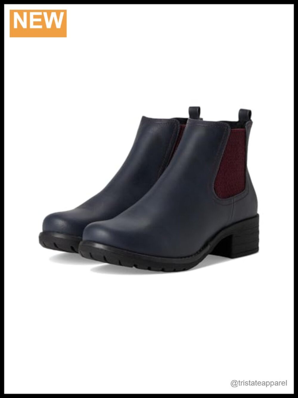 Women's Chelsea Ankle Boots, Memory Foam Insole, Round Toe, Block Heel,
